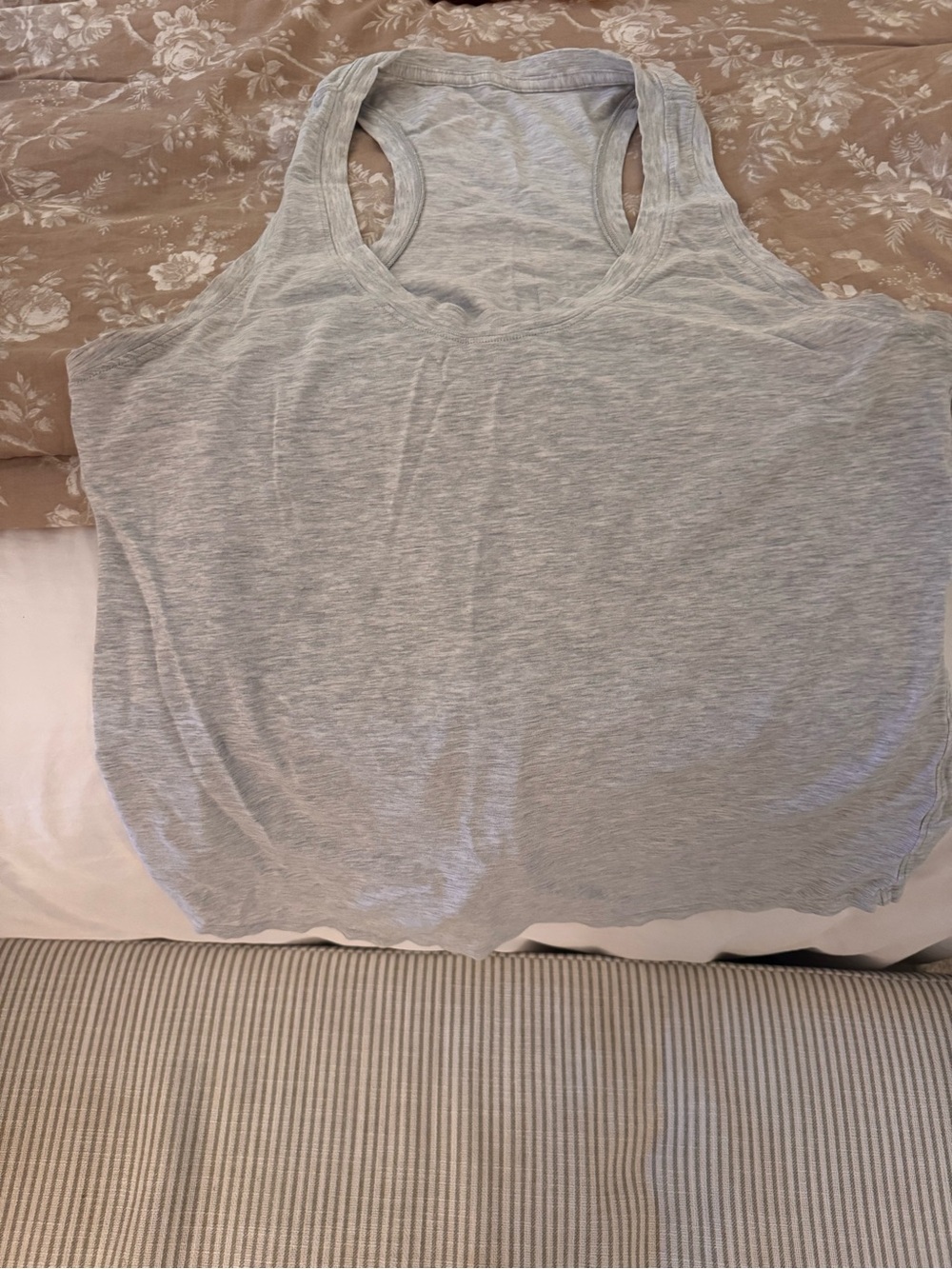 lululemon athletica Heather Light Gray Racerback Tank